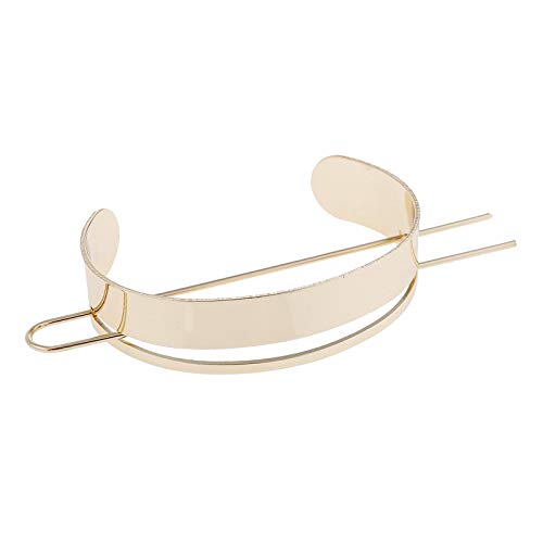 Haarklammer, Haarschmuck, runder Manschettenkäfig for Damen, minimalistischer Haarstäbchen-Brötchenhalter, Haarstyling, Gold (Color : Gold) von EAUSO