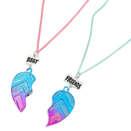 EAVUYIS 2 Stück BFF Necklaces Friendship Necklace Best Friends for Girls Birthday Gifts Pendant Chain Gifts von EAVUYIS