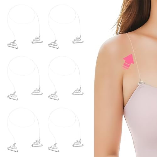 EAVUYIS 3 Paar Transparente BH Träger Verstellbare Damen BH Unterwäsche Träger Transparente Anti-Rutsch BH Gürtel Unsichtbare Träger für Damen und Mädchen von EAVUYIS
