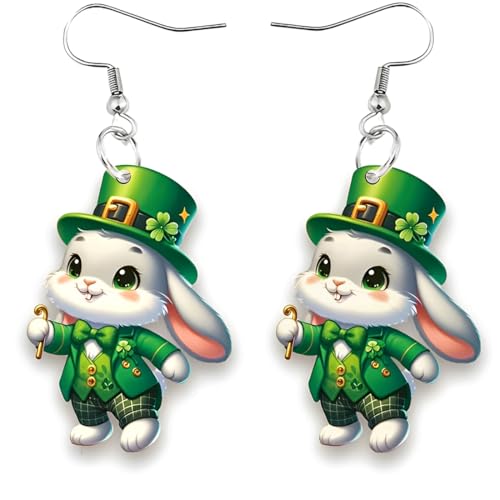EAVUYIS Acryl Oster 3D Kaninchen Hase Ohrringe Baumeln Cute Rabbits Anime Schmuck Ostern Geschenke für Frauen Mädchen Charms von EAVUYIS