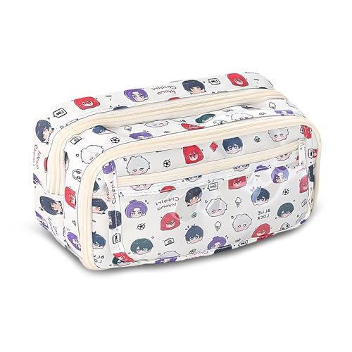 Capybara Federmäppchen mit Fächern, Tragbares Federmäppchen Niedliches Mäppchen Geschenk, Mädchen Jungen schulsachen Federmappe, Capybara Sachen Süßes Schreibwaren für Kinder (Weiß) von EAZHOP