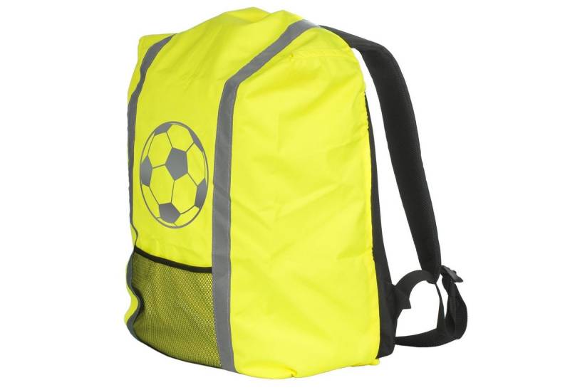 EAZY CASE Rucksack-Regenschutz Reflektor-Überzug Schutzhülle Fußball, Regenschutzhülle Tasche Reflektorstreifen Regenhülle Fußball Gelb von EAZY CASE