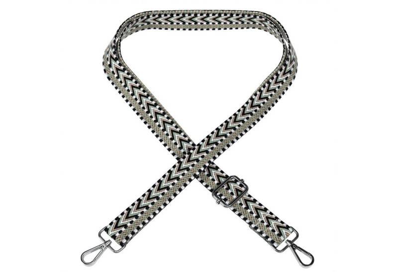 EAZY CASE Schulterriemen Ersatz Taschenriemen Boho Style Body Bag Wechselband Ersatzgurt mit Karabinerverschluss Metall Schwarz von EAZY CASE