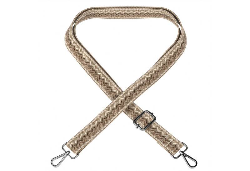 EAZY CASE Schulterriemen Ersatz Taschenriemen Boho Style Body Bag Wechselband Ersatzgurt mit Karabinerverschluss Wave Braun von EAZY CASE