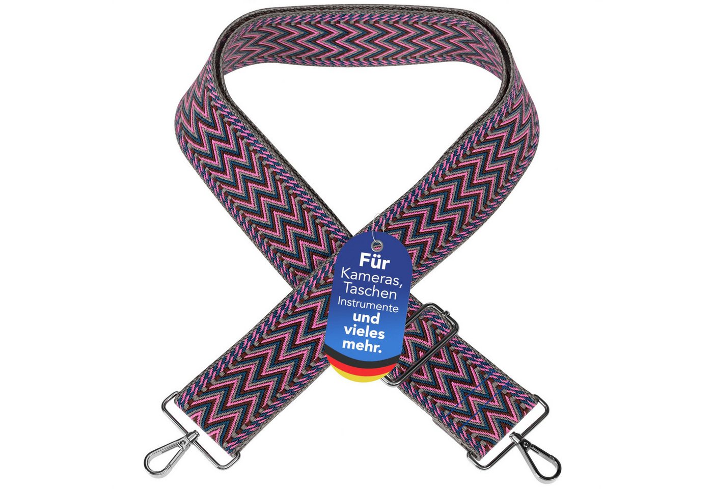 EAZY CASE Schulterriemen Schultergurte für Taschen gemustert Buntes Taschenband Universal Unicorn Style Festival Accessoire Lila von EAZY CASE