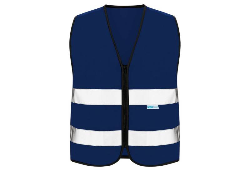 EAZY CASE Warnweste Kinder Warnweste Reißverschluss Kinder Leuchtweste Reflektor Weste Sicherheitsweste, Größe S in Blau von EAZY CASE