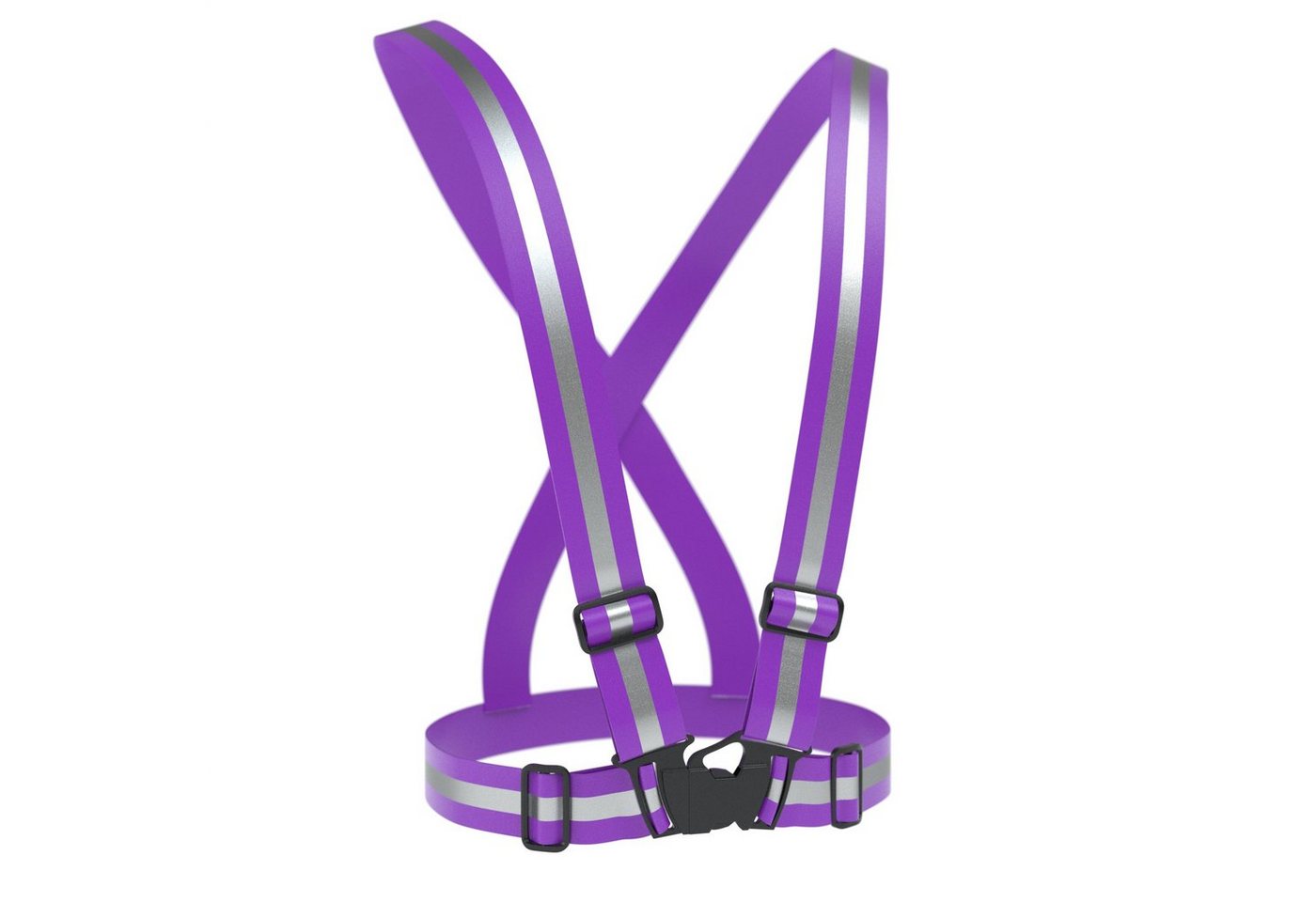 EAZY CASE Warnweste Universal Warnweste mit Schnalle Reflektoren Warnweste Frau Gurt Schnallenverschluss Motorradweste Lila von EAZY CASE