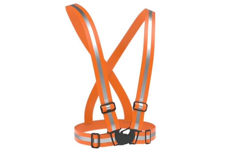 EAZY CASE Warnweste Universal Warnweste mit Schnalle Jogging Leuchtweste reflektierend Sichtbarkeit Straßenverkehr Orange von EAZY CASE