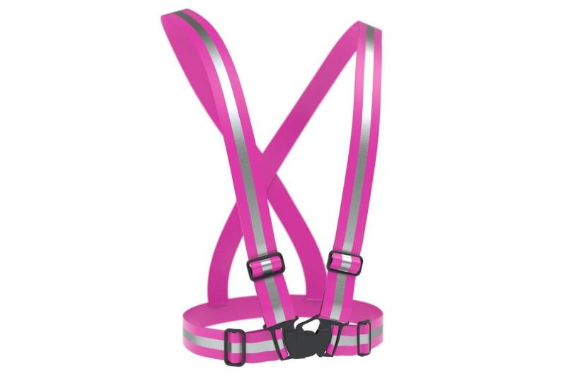 EAZY CASE Warnweste Universal Warnweste mit Schnalle leichte Warnweste Fahrrad Reflektor Weste Damen Sicherheitsweste Pink von EAZY CASE