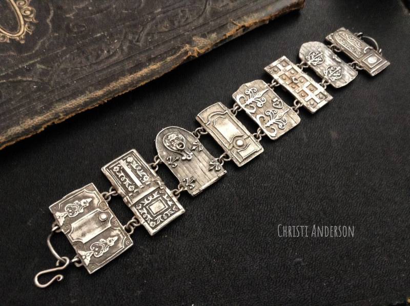 Zierliches Tür-Panel Armband Aus Sterling Silber von EAdornments