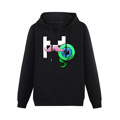 Jacksepticeye Markiplier Funny Duo Men Cartoon Hoodie Unisex Sweatshirt Casual Pullover Hooded Black 3XL von EAtsia