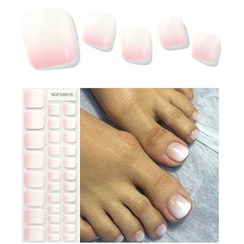 EBANKU 32 PCS Gel Nail Wraps Nagelsticker, Full Wraps Nagelaufkleber Cured Gel Nail Strips Gel Nagellack Aufkleber für Frauen Mädchen Dekoration (#3) von EBANKU