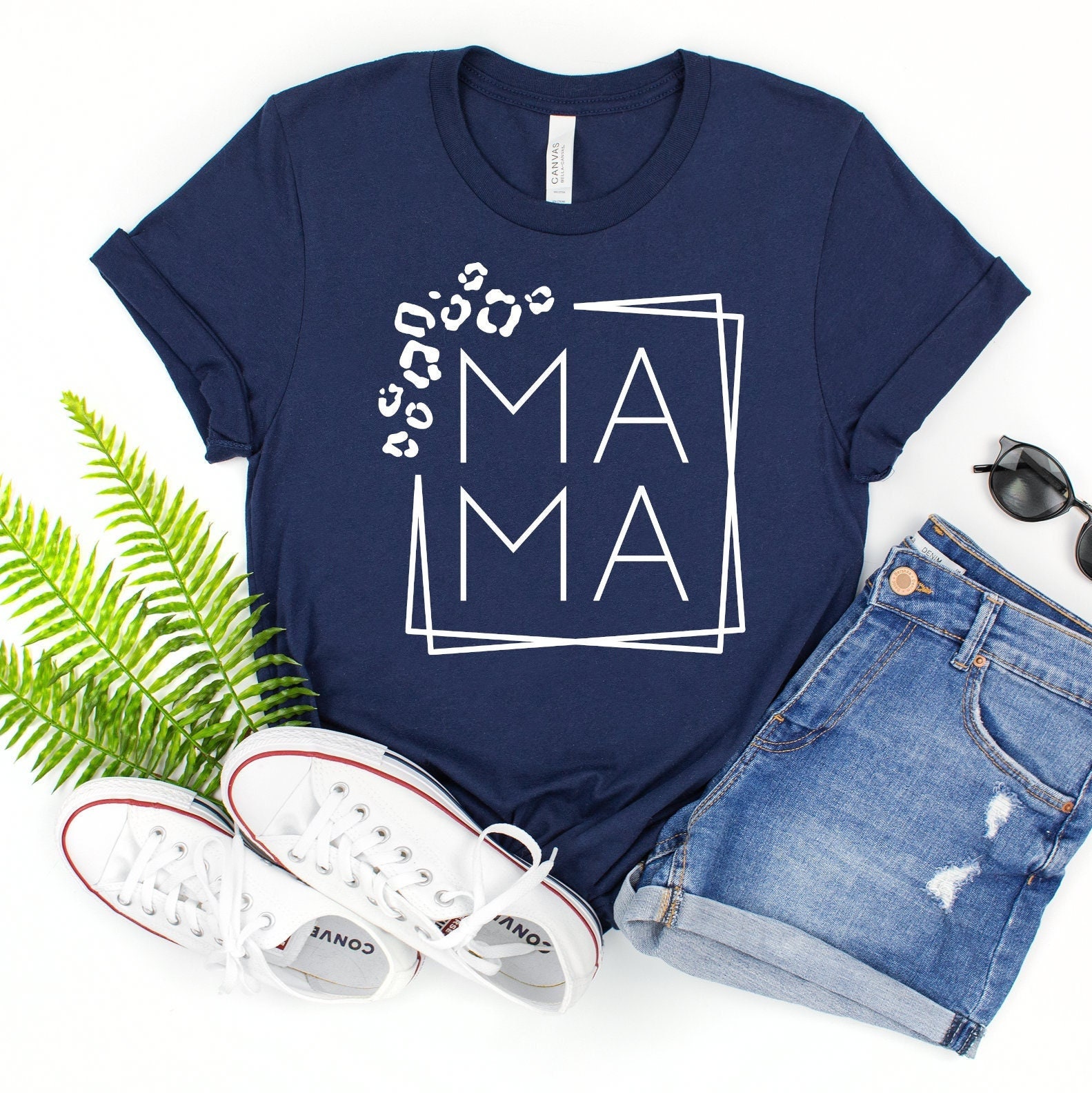 Mama Comfort Farben Shirt, Geschenk Für Mutter, Muttertagsgeschenk, Leopard Gigi Geschenk, Mimi T-Shirt Mutter von EBBADesignUS