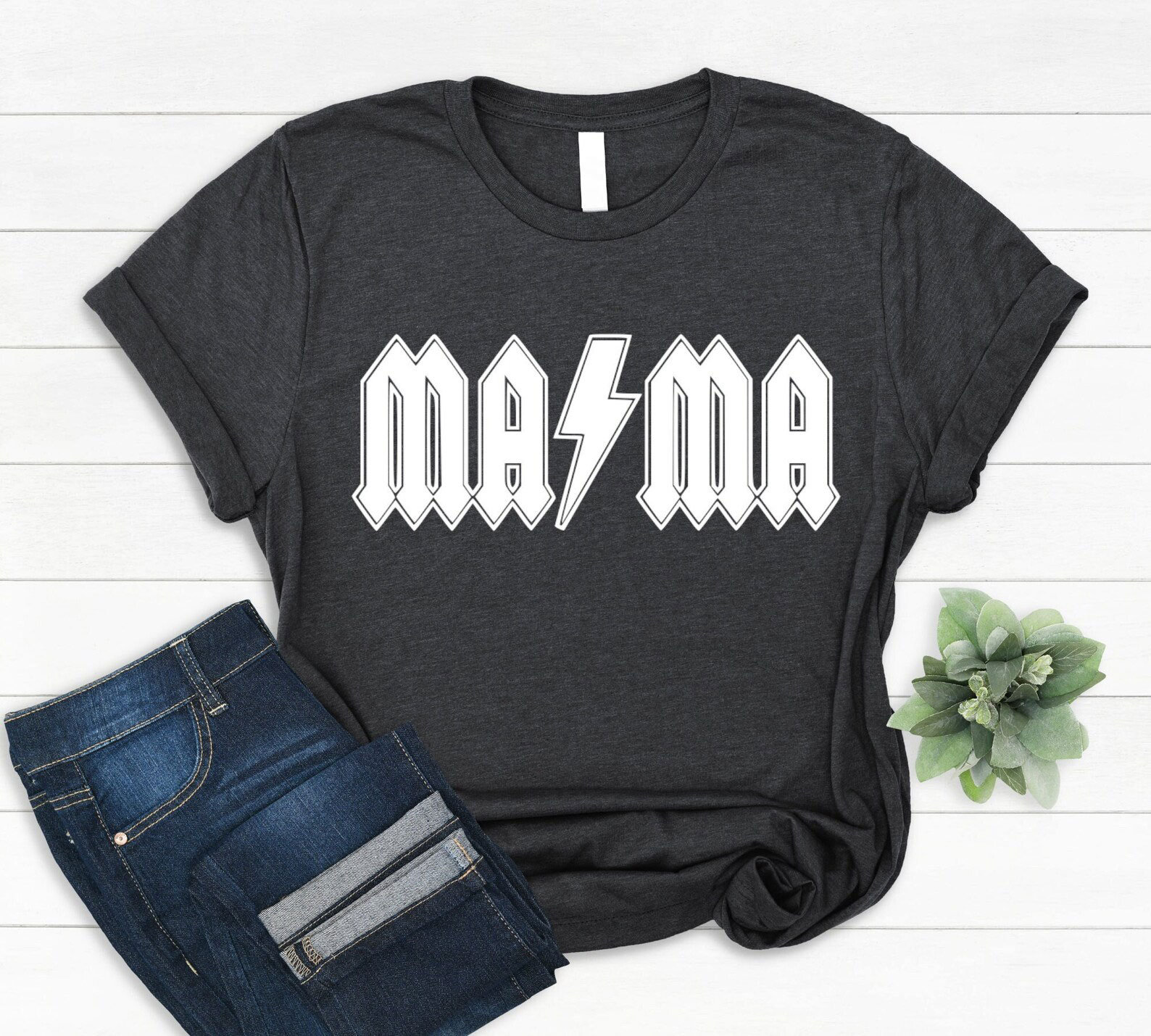 Mama Shirt, Donnerschlag Acdc T-Shirt, Rocker Shirts, Muttertagsgeschenk Geschenk Für von EBBADesignUS