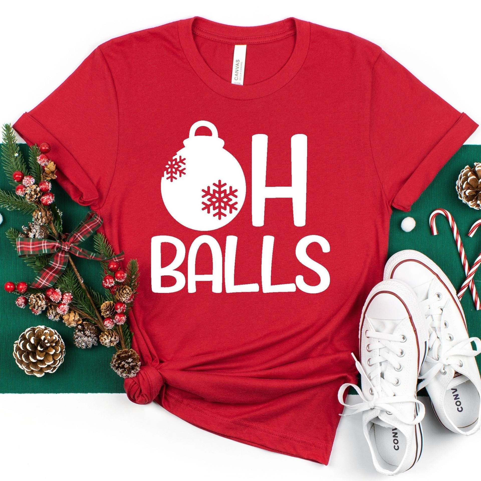 Oh Kugeln Shirt, Weihnachts Shirts, Believe Lustiges Shirt Für Frauen, Frohe Weihnachten Feiertags von EBBADesignUS