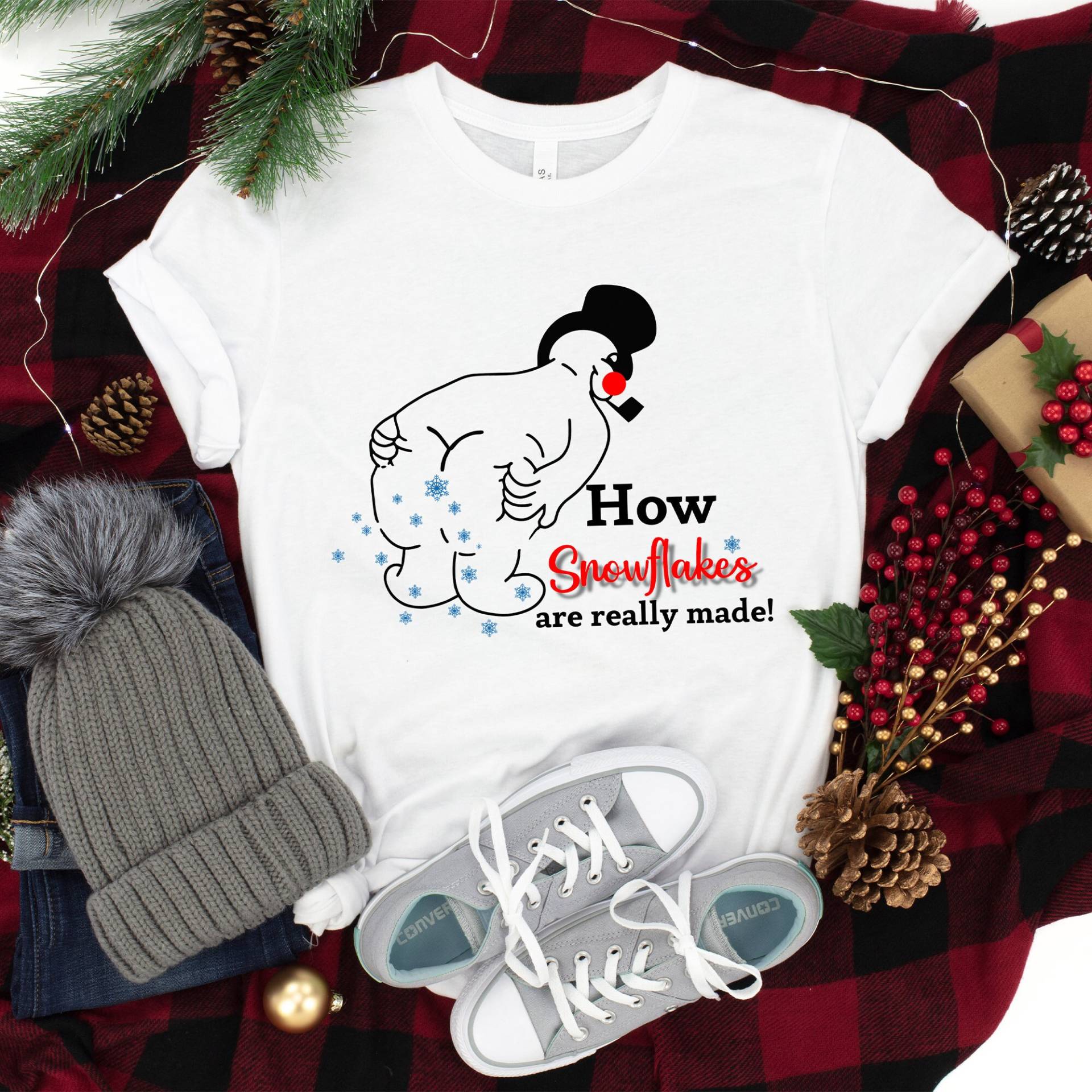 Wie Schneeflocke Wirklich Gemacht Werden, Lustiges Schneemann-Hemd, Weihnachtshemd, Feiertags-Hemd, Winter-Hemd, Schneeflocke-Hersteller-Hemd von EBBADesignUS