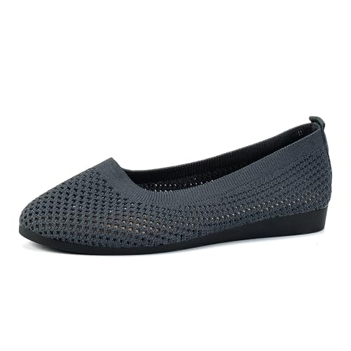 Bequem Ballerinas für Damen : Leicht Atmungsaktiv Stricken Ballerina Schuhe mit Rundkappe Sommer Elegant Flache Schuhe Slip-On Walking Flats Lässiger Stil Bequem Ballerinas für Damen : Leicht Atmungsaktiv Stricken Ballerina Schuhe mit Rundkappe Sommer Elegant Flache Schuhe Slip-On Walking Flats Lässiger Stil von EBGRF