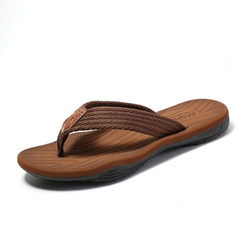 EBGRF Bequem Flip Flops für Damen Herren : Leicht Atmungsaktiv Zehentrenner Schlappen Unisex Rutschfeste Duschlatschen Sommer Strand Sandalen für Beach von EBGRF