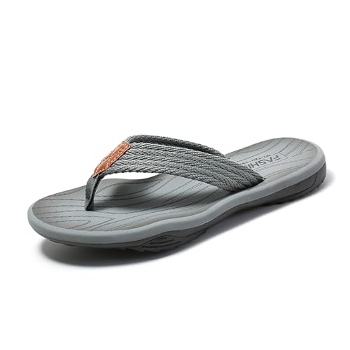 EBGRF Bequem Flip Flops für Damen Herren : Leicht Atmungsaktiv Zehentrenner Schlappen Unisex Rutschfeste Duschlatschen Sommer Strand Sandalen für Beach von EBGRF