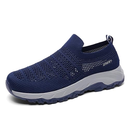 EBGRF Leicht Sommer Sneaker für Damen Herren Atmungsaktive Mesh Freizeitschuhe Slip On Walkingschuhe Ohne Schnürsenkel Turnschuhe Bequem rutschfest Sportschuhe für Tennis Jogging Gehen EBGRF Leicht Sommer Sneaker für Damen Herren Atmungsaktive Mesh Freizeitschuhe Slip On Walkingschuhe Ohne Schnürsenkel Turnschuhe Bequem rutschfest Sportschuhe für Tennis Jogging Gehen von EBGRF