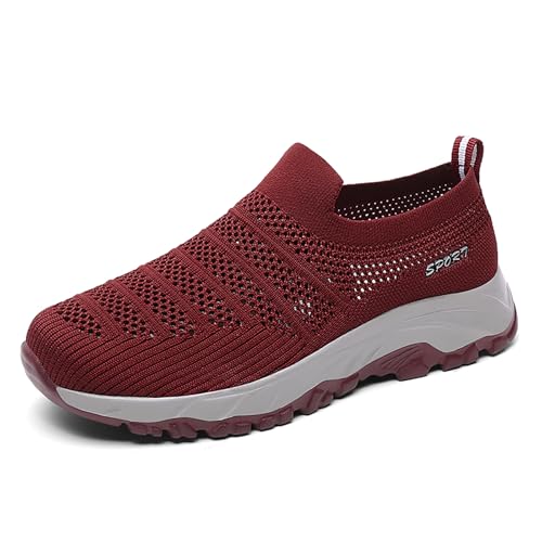 EBGRF Leicht Sommer Sneaker für Damen Herren Atmungsaktive Mesh Freizeitschuhe Slip On Walkingschuhe Ohne Schnürsenkel Turnschuhe Bequem rutschfest Sportschuhe für Tennis Jogging Gehen EBGRF Leicht Sommer Sneaker für Damen Herren Atmungsaktive Mesh Freizeitschuhe Slip On Walkingschuhe Ohne Schnürsenkel Turnschuhe Bequem rutschfest Sportschuhe für Tennis Jogging Gehen von EBGRF