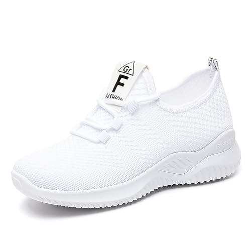 EBGRF Leicht Turnschuhe für Damen : Unisex Atmungsaktiv Mesh Sneaker Walkingschuhe Bequem rutschfest Straßenlaufschuhe Laufschuhe Herren Outdoor Sportschuhe Fitnessschuhe Joggingschuhe von EBGRF