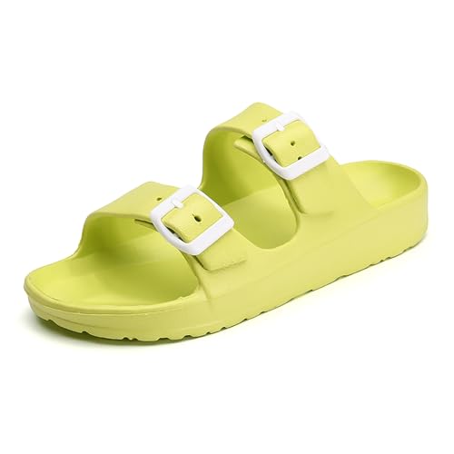 EBGRF Pantoletten Sandalen Herren Damen Leicht Bequem Sommer Schlappen mit Einstellbarer Schnalle Slip-On Badelatschen Unisex Rutschfeste Duschschuhe Flach Mules Clogs EBGRF Pantoletten Sandalen Herren Damen Leicht Bequem Sommer Schlappen mit Einstellbarer Schnalle Slip-On Badelatschen Unisex Rutschfeste Duschschuhe Flach Mules Clogs von EBGRF