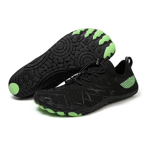 EBGRF Wassersportschuhe für Damen Herren : Unisex Barfußschuhe mit Zero-Drop Sohle Schnell Trocknend Strandschuhe Schwimmschuhe Atmungsaktiv Traillaufschuhe rutschfest Fitnessschuhe von EBGRF