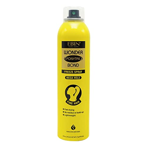 EBIN NEW YORK Wonder Ponytail Bond Freeze Spray, extra Mega-Halt, feines Haar, 245 ml, langanhaltender Halt, 24 Stunden Frizz-Kontrolle, Glanzverstärkung, schnell trocknend, leicht, für alle Haartypen EBIN NEW YORK Wonder Ponytail Bond Freeze Spray, extra Mega-Halt, feines Haar, 245 ml, langanhaltender Halt, 24 Stunden Frizz-Kontrolle, Glanzverstärkung, schnell trocknend, leicht, für alle Haartypen von EBIN NEW YORK