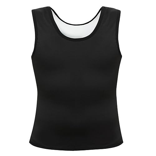 Sauna Vest Men, Sauna Shirt Sweat Herren, Saunaweste zum Abnehmen Herren, Shapewear Sauna Herren, Thermo Body Shaper, Schweißweste Neopren Herren Oberteil, für Abnehmen Fitness und Workout, L/XL von EBKCQ