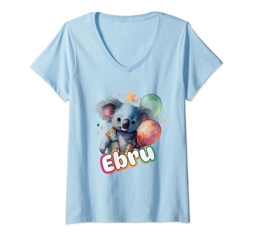 EBRU - Schöner Mädchen Name mit süßem Koala T-Shirt mit V-Ausschnitt EBRU - Schöner Mädchen Name mit süßem Koala T-Shirt mit V-Ausschnitt von EBRU Tochter Enkel Geburtstag Geschenkideen