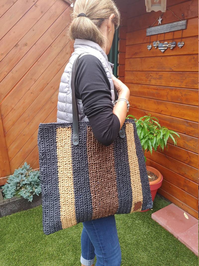 Gehäkelte Handtasche/Einkaufstasche/strandtasche/Große Tasche/Gehäkelte Markttasche/Gehäkelte Schultertasche von EBRULITA