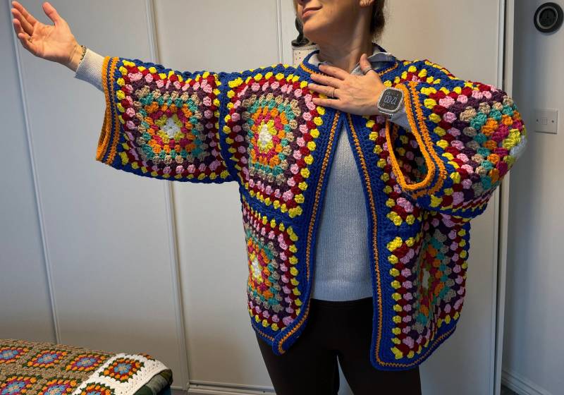 Häkeln Cardigan Oma Quadrat | Größe Xl von EBRULITA