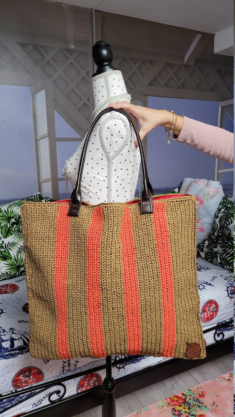 Handgefertigte Einkaufstasche/strandtasche/Große Tasche/Markttasche/Schultertasche Xl von EBRULITA