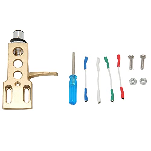 EBTOOLS Aluminiumlegierung Stifthalter für Phonograph mit 4 Verbindungsdrähten - DJ -Kartusche Kompatibel mit Turntables (Golden) von EBTOOLS