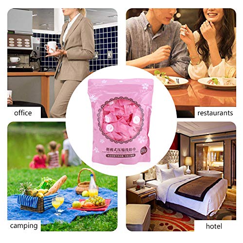 EBTOOLS Komprimierte Handtücher Nicht Gewebter Stoff-Gesichtstücher für die Reise (100 Stück) von EBTOOLS