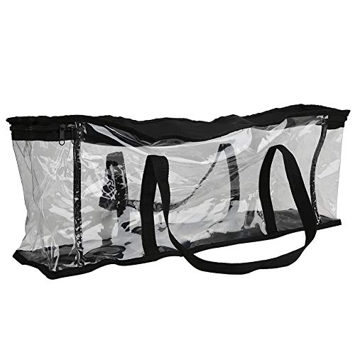 EBTOOLS Transparente Tragbare Tragetasche mit Großer Kapazität für CD- und Buchsammlung mit Klarem PVC -Design von EBTOOLS