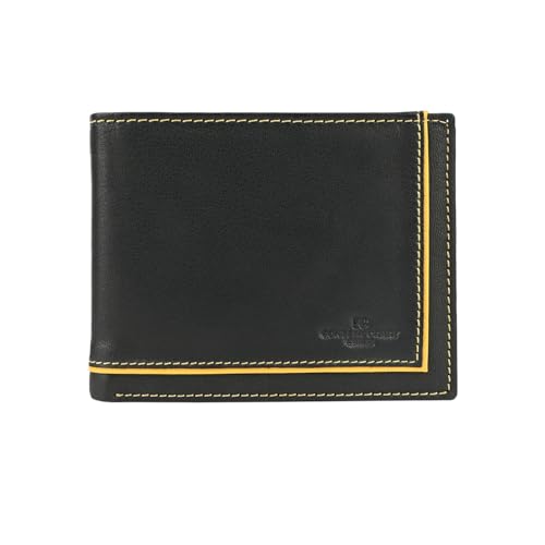 EC Coveri Herren-Geldbörse aus echtem Leder, klassisch, mit Münzfach und Geschenkbox von EC Contemporary Coveri