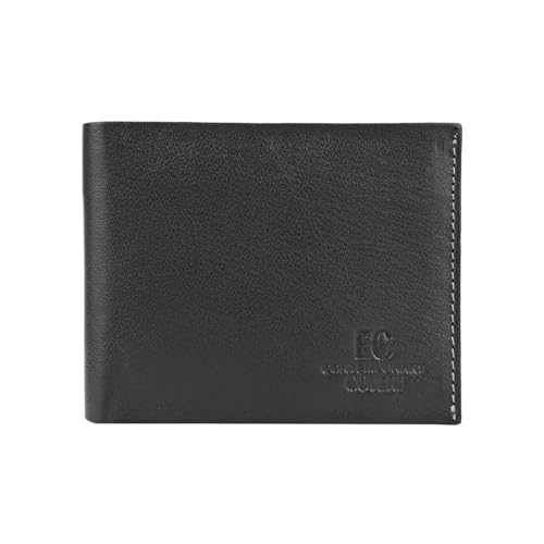 EC Coveri Herren-Geldbörse aus echtem Leder, schlank und klein, mit Münzfach und Geschenkbox von EC Contemporary Coveri