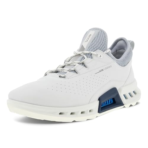 ECCO Men's Biom C4 Gore-tex Waterproof Golf Shoe, White/Concrete, 9/9.5 UK von ECCO