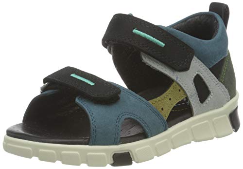 ECCO Baby-Jungen Mini Stride Flat Sandal, Grün(Multicolor Sea Port), 21 EU von ECCO