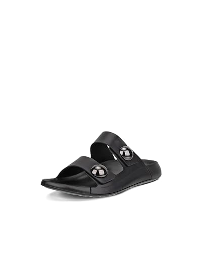ECCO Cozmo Damen-Sandalen mit zwei Bändern und Knöpfen, Schwarz, 37/37.5 EU ECCO Cozmo Damen-Sandalen mit zwei Bändern und Knöpfen, Schwarz, 37/37.5 EU von ECCO