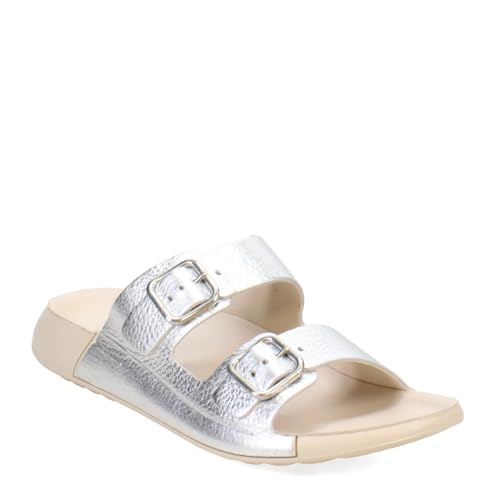 Ecco Damen 2Nd Cozmo W Flat Sandale, Pure Silver, 41 EU von ECCO