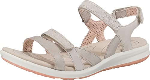 ECCO Damen CRUISE II Flat Sandal, Beige (SIVER GREY/GRAVEL/ROSE DUST), 43 EU von ECCO