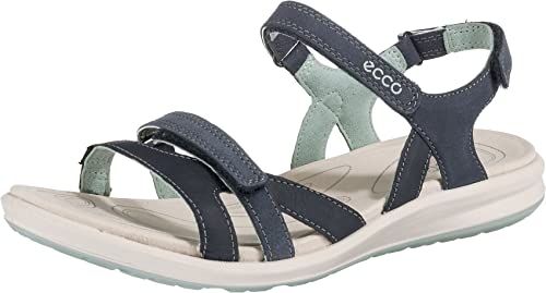 ECCO Damen CRUISE II Flat Sandal, Blau (MARINE/ICE FLOWER), 43 EU von ECCO