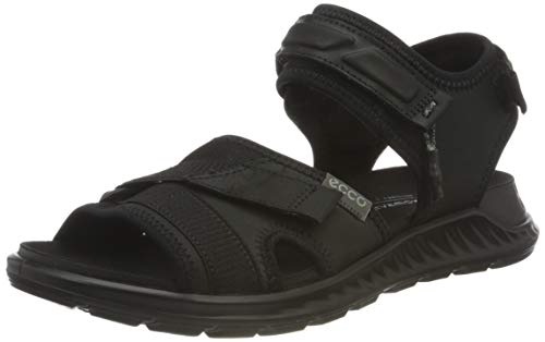 ECCO Damen Exowrap Flat Sandal, Schwarz(Black/Black), 35 EU von ECCO