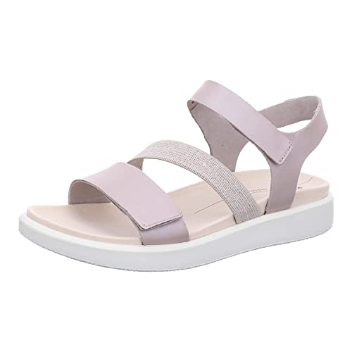 Ecco Damen FLOWT W Flat Sandal, Grey Rose METALLIC, 36 EU von ECCO