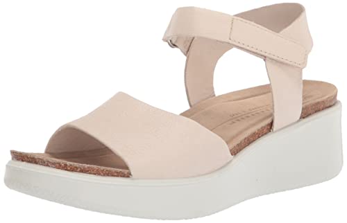 Ecco Damen FLOWT Wedge Cork Sandal, Limestone, 41 EU von ECCO