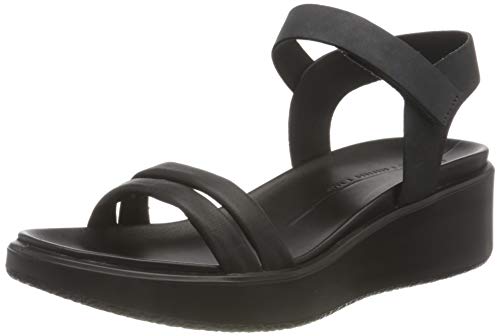 ECCO Damen FLOWT Wedge LX W Heeled Sandal, Black/Black, 37 EU von ECCO