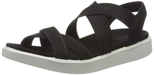 Ecco Damen FLOWTW Peeptoe Sandalen, Schwarz (Black 2001), 37 EU von ECCO